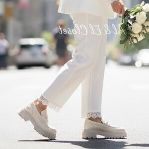 Beautiisoles by Robyn Shreiber Freddie Loafers Women’s 12 Off White Leather NWB